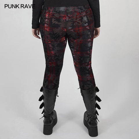 Leggings aus Samt mit dunkler Silhouette