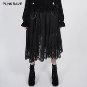 Gothic Spitzenrock in dunkler Nacht