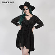 Gothic Abyss gebranntes Blumenkleid