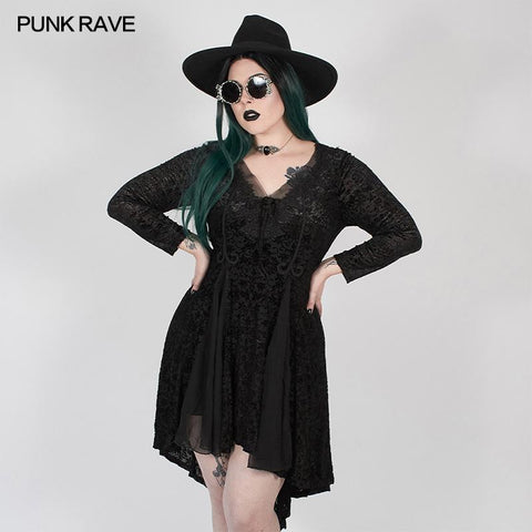Gothic Abyss gebranntes Blumenkleid