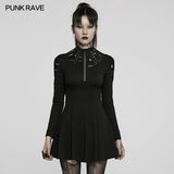 Goth-Langarmkleid für den täglichen Gebrauch