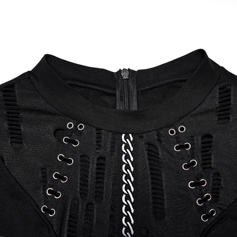 Goth-Langarmkleid für den täglichen Gebrauch