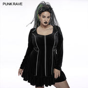 Goth-Ketten langes Schlafkleid aus Samt