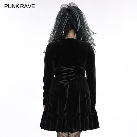 Goth-Ketten langes Schlafkleid aus Samt