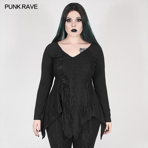 Gothic wunderschönes T-Shirt mit V-Ausschnitt
