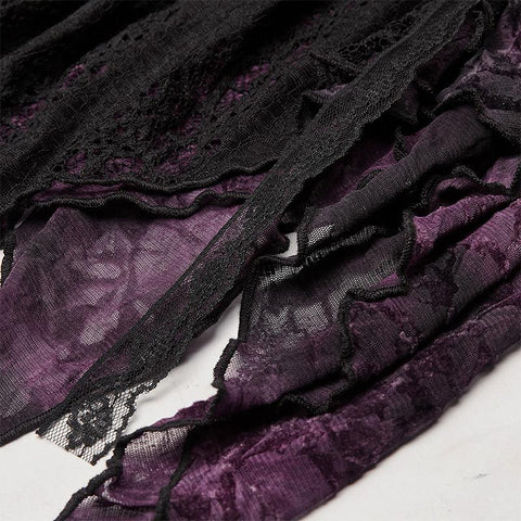 Gothic wunderschönes Spitzenkleid mit V-Ausschnitt