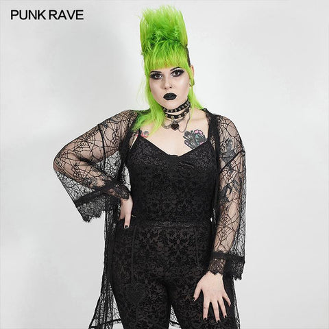 Sexy Gothic-Unterhemd aus Samt mit Blumen