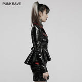 Goth sexy Lacklederjacke