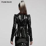 Goth sexy Lacklederjacke
