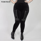 Leggings aus Samt mit dunkler Silhouette