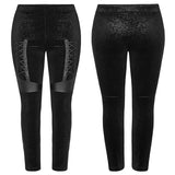 Leggings aus Samt mit dunkler Silhouette