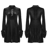 Samt Japanisches Stickkleid