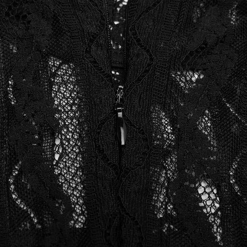 Aushöhlendes Spitzenkleid
