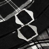 Plaid Court sammeln Taillenkleid
