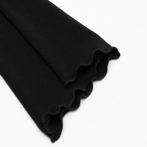 Leichtes Gothic geschnürtes, dünnes Brust-T-Shirt