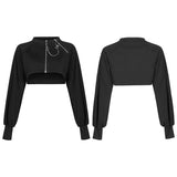 Doppelter Reißverschluss Cardigan Hoodie