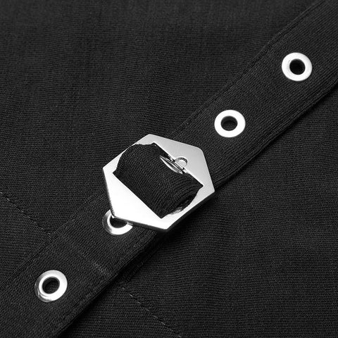 Punk Cross-Schultergurt Langarm T-Shirt