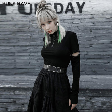 Langarm-T-Shirt mit abnehmbaren Ärmeln