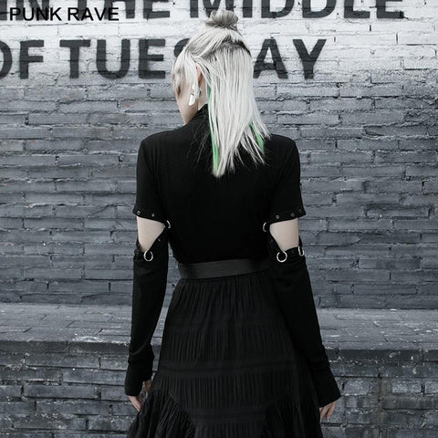 Langarm-T-Shirt mit abnehmbaren Ärmeln