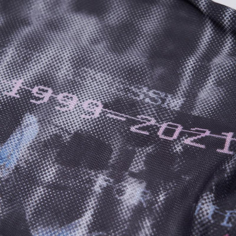 Oberteil mit elastischem Mesh-Print "Millennium E-Worm"