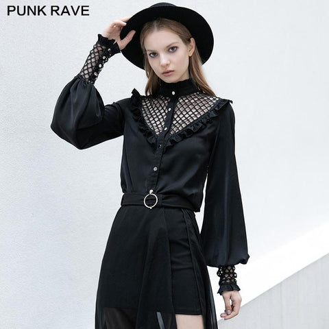 Chiffonhemd aus Mesh im gotischen Stil