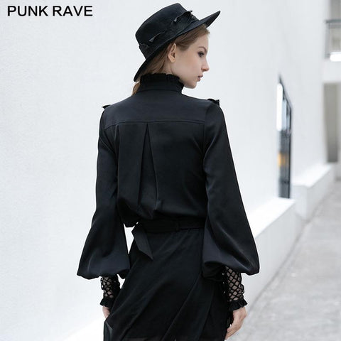 Chiffonhemd aus Mesh im gotischen Stil