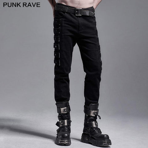 PUNK gewebte elastische Hose