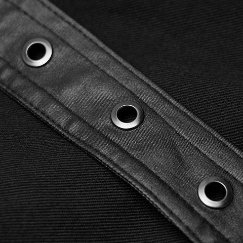 Gestreifte Hose mit PUNK-Print Lose gerade Hose