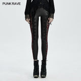 Gothic Leggings mit brennenden Blumen