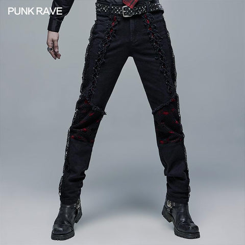 Punk elastisch gewebte lange Hose