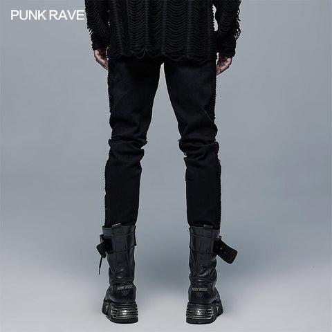 Punk elastisch gewebte lange Hose
