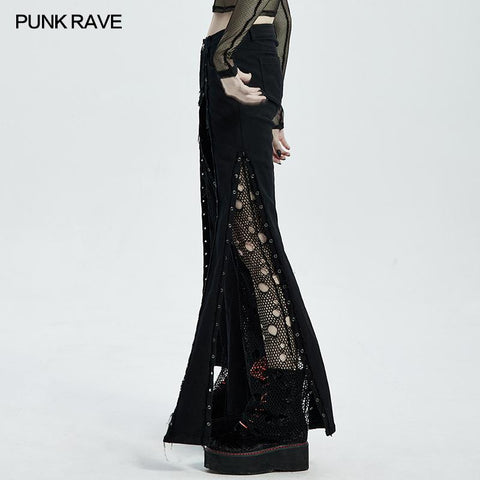 PUNK weibliche zerrissene Hosen