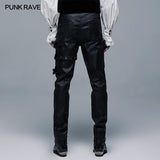 Gothic lange Hose aus elastischem Webstoff