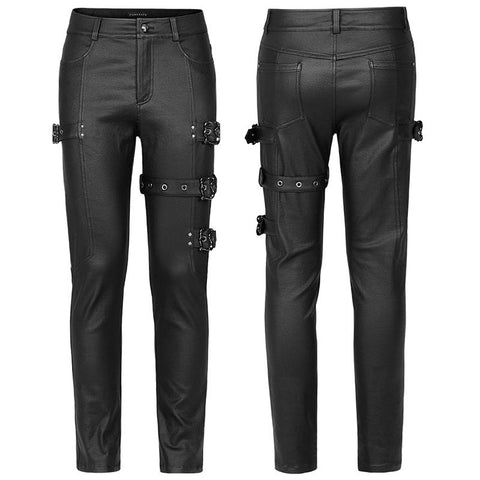 Gothic lange Hose aus elastischem Webstoff
