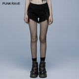Zerrissene Gothic-Jeans in Kontrastfarbe