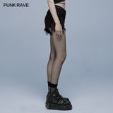 Zerrissene Gothic-Jeans in Kontrastfarbe