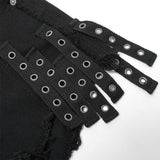Zerrissene Gothic-Jeans in Kontrastfarbe