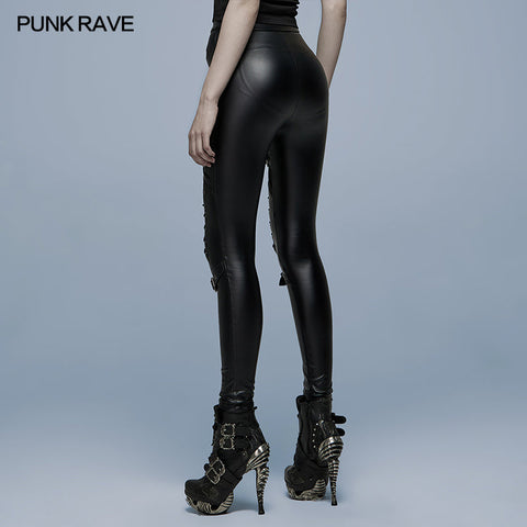 Gothic Skinny Kunstlederhose