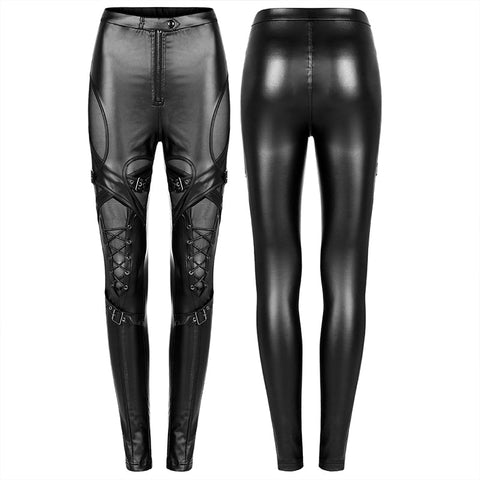 Gothic Skinny Kunstlederhose