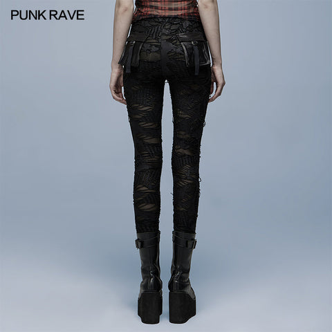 Tägliche Gothic-Ragged-Leggings