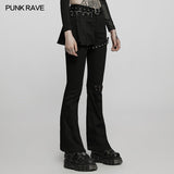 Punk-Schlaghose mit mittlerer niedriger Taille