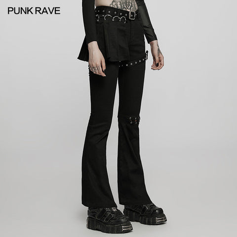 Punk-Schlaghose mit mittlerer niedriger Taille