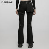 Punk-Schlaghose mit mittlerer niedriger Taille