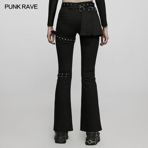 Punk-Schlaghose mit mittlerer niedriger Taille