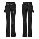 Punk-Schlaghose mit mittlerer niedriger Taille