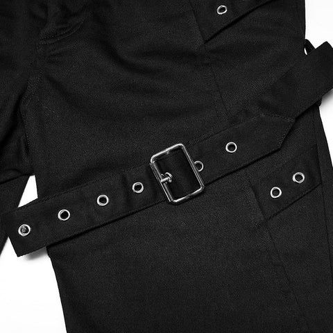 Punk-Schlaghose mit mittlerer niedriger Taille