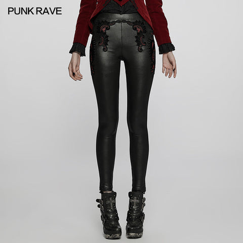 Gothic Leggings mit exquisiten Applikationen