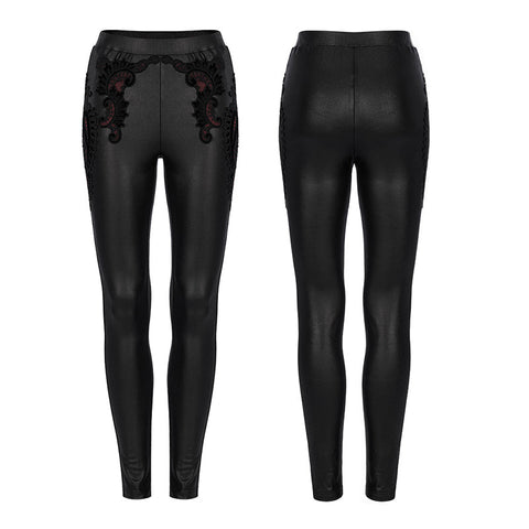 Gothic Leggings mit exquisiten Applikationen