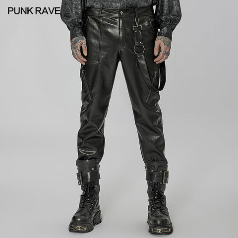 Punk tägliche PU-Lederhose