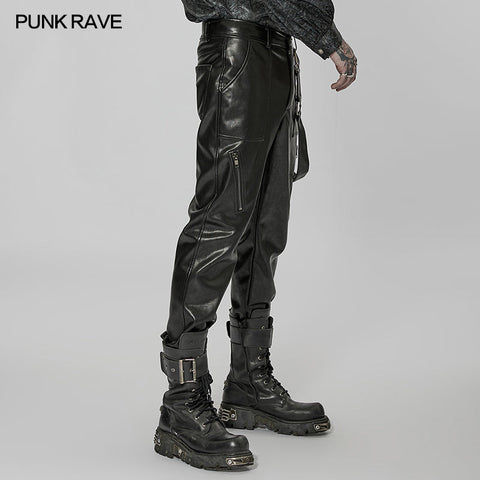 Punk tägliche PU-Lederhose